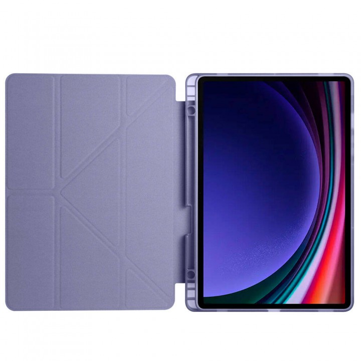 Galaxy Tab S9 FE Kılıf Zore Tri Folding Kalem Bölmeli Standlı Kılıf