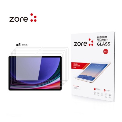 Galaxy Tab S9 Plus Zore 5in1 Tablet Temperli Cam Ekran Koruyucu Galaxy Tab S9 Plus Zore 5in1 Tablet Temperli Cam Ekran Koruyucu