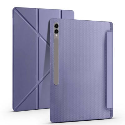 Bal-z Galaxy Tab S9 Ultra Kılıf  Tri Folding Kalem Bölmeli Standlı Kılıf