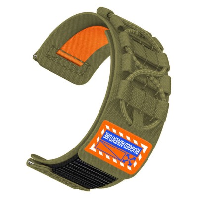 Bal-z Galaxy Watch 42mm  KRD-112 20mm Orbital Örgülü Halat Tasarımlı Naylon Kumaş Hasır Kordon