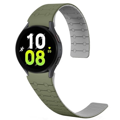 Bal-z Galaxy Watch 5 44mm  KRD-111 20mm Çizgili Desenli Silikon Kordon