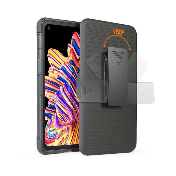 Galaxy XCover Pro Kılıf Zore Double Clip Kapak