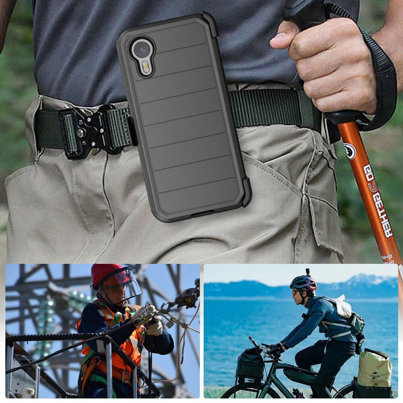 Bal-z Galaxy XCover7 Pro Kılıf  Double Clip Kapak