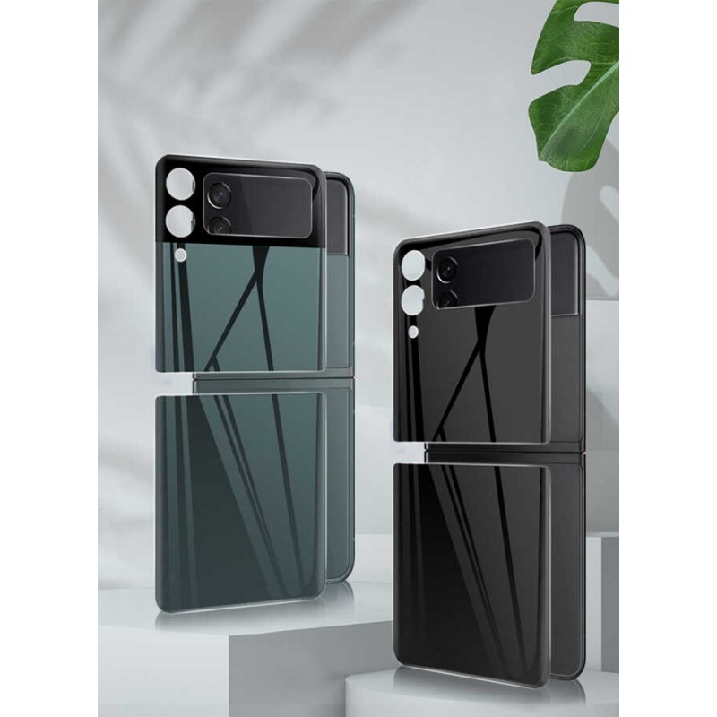 Bal-z Galaxy Z Flip 3  3D Standart 2 in 1 Arka Koruyucu