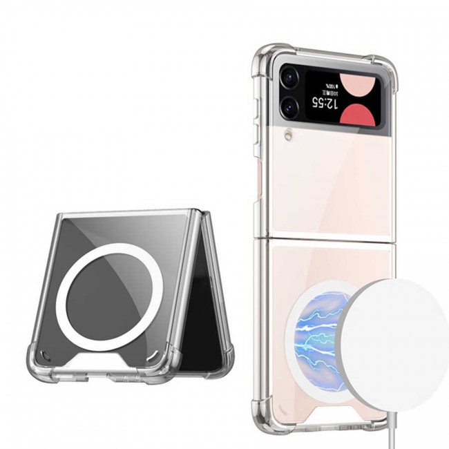 Galaxy Z Flip 4 Kılıf Wireless Şarj Özellikli Airbagli Zore Kıpta Anti Shock Magsafe Kapak Galaxy Z Flip 4 Kılıf Wireless Şarj Özellikli Airbagli Zore Kıpta Anti Shock Magsafe Kapak