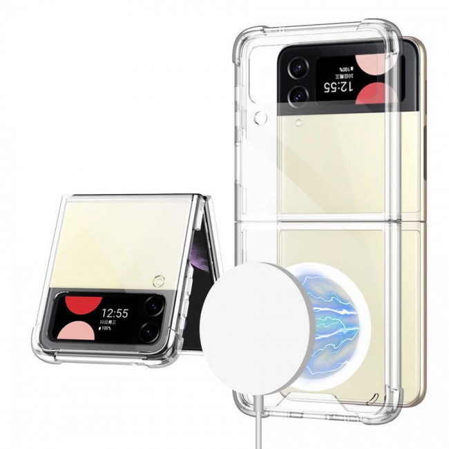 Galaxy Z Flip 4 Kılıf Wireless Şarj Özellikli Airbagli Zore Kıpta Anti Shock Magsafe Kapak Galaxy Z Flip 4 Kılıf Wireless Şarj Özellikli Airbagli Zore Kıpta Anti Shock Magsafe Kapak
