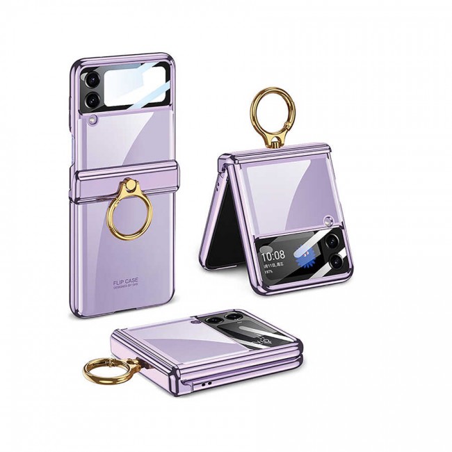 Galaxy Z Flip 4 Kılıf Zore Kıpta Yüzüklü Lens Korumalı Kapak Galaxy Z Flip 4 Kılıf Zore Kıpta Yüzüklü Lens Korumalı Kapak