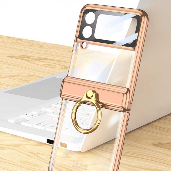 Galaxy Z Flip 4 Kılıf Zore Kıpta Yüzüklü Lens Korumalı Kapak Galaxy Z Flip 4 Kılıf Zore Kıpta Yüzüklü Lens Korumalı Kapak