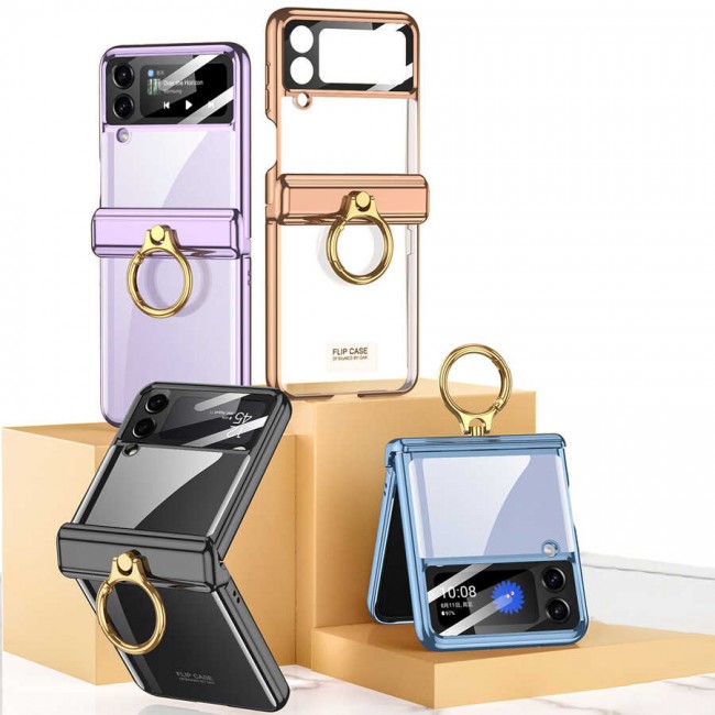 Galaxy Z Flip 4 Kılıf Zore Kıpta Yüzüklü Lens Korumalı Kapak Galaxy Z Flip 4 Kılıf Zore Kıpta Yüzüklü Lens Korumalı Kapak
