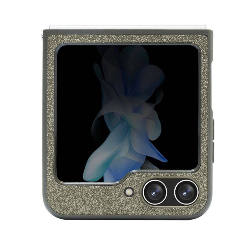 Bal-z Galaxy Z Flip 5 Kılıf Guess Orjinal Lisanslı Yazı Logolu Glitter Flakes Kapak