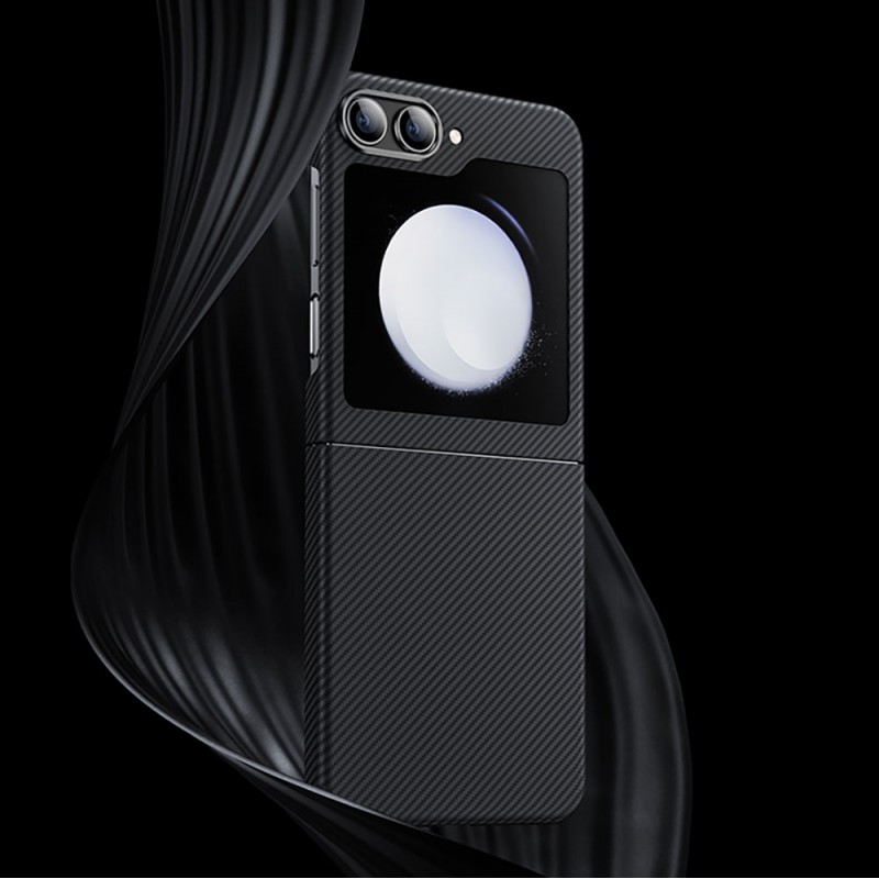 Bal-z Galaxy Z Flip 5 Kılıf Karbon Fiber Benks Essential ArmorAir 600D Kevlar Kapak