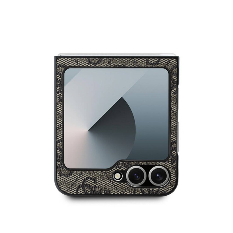 Bal-z Galaxy Z Flip 6 Kılıf Guess Orjinal Lisanslı Leather Metal Logo Kapak