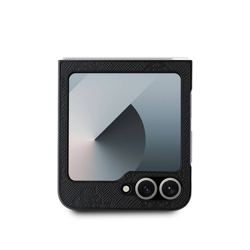 Bal-z Galaxy Z Flip 6 Kılıf Guess Orjinal Lisanslı M-safe Şarj Özellikli Saffiano Metal Logo Kapak