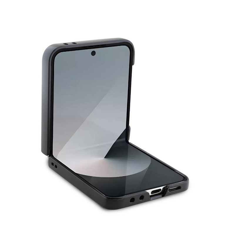 Bal-z Galaxy Z Flip 6 Kılıf Guess Orjinal Lisanslı M-safe Şarj Özellikli Saffiano Metal Logo Kapak