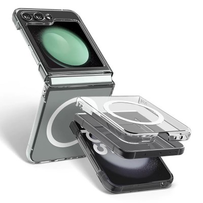 Bal-z Galaxy Z Flip 6 Kılıf Kamera Korumalı M-safe Sert PC Zore Porto Kapak