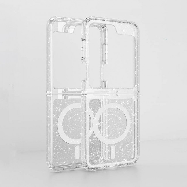Galaxy Z Flip 6 Kılıf Magsafe Şarj Özellikli Parlayan Simli Saydam Renkli Zore Allstar Kapak Galaxy Z Flip 6 Kılıf Magsafe Şarj Özellikli Parlayan Simli Saydam Renkli Zore Allstar Kapak