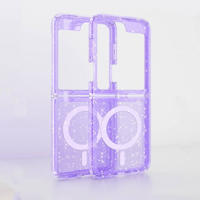Galaxy Z Flip 6 Kılıf Magsafe Şarj Özellikli Parlayan Simli Saydam Renkli Zore Allstar Kapak Galaxy Z Flip 6 Kılıf Magsafe Şarj Özellikli Parlayan Simli Saydam Renkli Zore Allstar Kapak