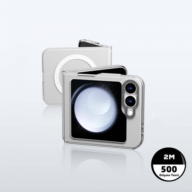 Galaxy Z Flip 6 Kılıf Magsafe Şarj Özellikli Şeffaf Youngkit Crystal Shield Serisi Kapak Galaxy Z Flip 6 Kılıf Magsafe Şarj Özellikli Şeffaf Youngkit Crystal Shield Serisi Kapak