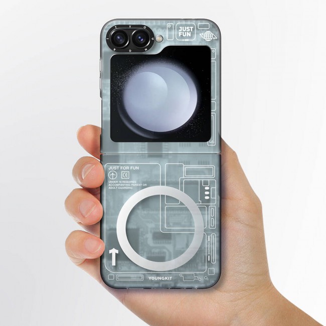 Galaxy Z Flip 6 Kılıf Magsafe Şarj Özellikli Youngkit Technology Serisi Kapak Galaxy Z Flip 6 Kılıf Magsafe Şarj Özellikli Youngkit Technology Serisi Kapak