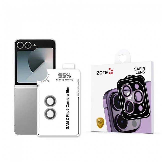 Galaxy Z Flip 6 Zore CL-11 Safir Parmak İzi Bırakmayan Anti-Reflective Kamera Lens Koruyucu Galaxy Z Flip 6 Zore CL-11 Safir Parmak İzi Bırakmayan Anti-Reflective Kamera Lens Koruyucu