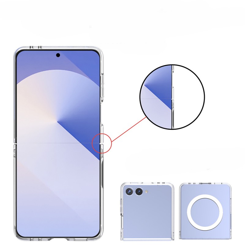 Bal-z Galaxy Z Flip 7 Kılıf Kamera Korumalı M-safe Sert PC  Porto Kapak