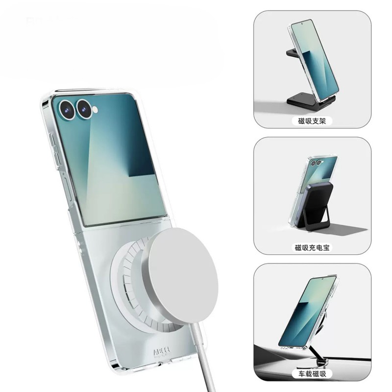 Bal-z Galaxy Z Flip 7 Kılıf Kamera Korumalı M-safe Sert PC  Porto Kapak