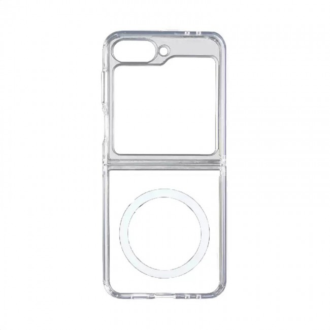 Galaxy Z Flip 7 Kılıf M-safe Şarj Özellikli Şeffaf Sert PC Zore Embos Kapak Galaxy Z Flip 7 Kılıf M-safe Şarj Özellikli Şeffaf Sert PC Zore Embos Kapak