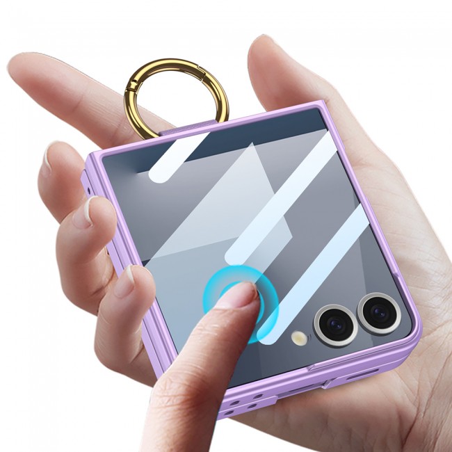 Galaxy Z Flip 7 Kılıf M-safe Şarj Özellikli Zore Kıpta Yüzüklü Flip Sert Kapak Galaxy Z Flip 7 Kılıf M-safe Şarj Özellikli Zore Kıpta Yüzüklü Flip Sert Kapak