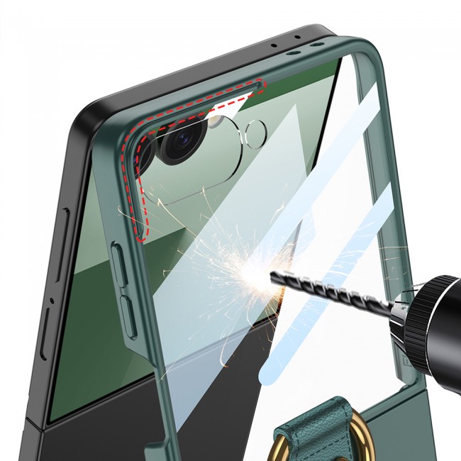 Galaxy Z Flip 7 Kılıf M-safe Şarj Özellikli Zore Kıpta Yüzüklü Flip Sert Kapak Galaxy Z Flip 7 Kılıf M-safe Şarj Özellikli Zore Kıpta Yüzüklü Flip Sert Kapak