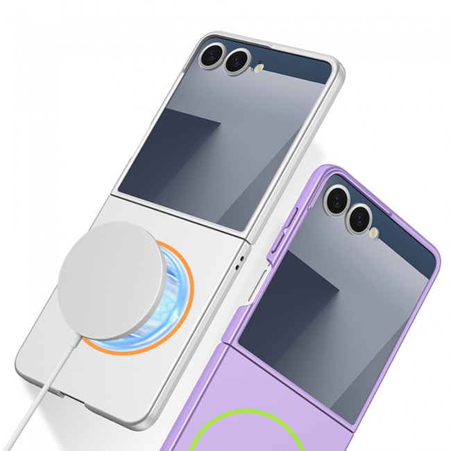 Galaxy Z Flip 7 Kılıf Wireless Şarj Özellikli Zore Kıpta M-safe Kapak Galaxy Z Flip 7 Kılıf Wireless Şarj Özellikli Zore Kıpta M-safe Kapak
