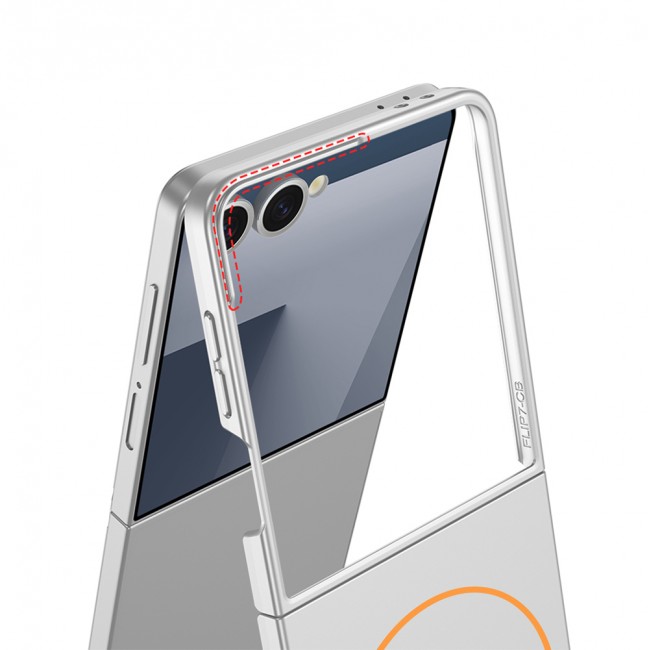 Galaxy Z Flip 7 Kılıf Wireless Şarj Özellikli Zore Kıpta M-safe Kapak Galaxy Z Flip 7 Kılıf Wireless Şarj Özellikli Zore Kıpta M-safe Kapak