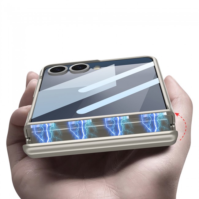Galaxy Z Flip 7 Kılıf Zore Kıpta Standlı Kapak Galaxy Z Flip 7 Kılıf Zore Kıpta Standlı Kapak