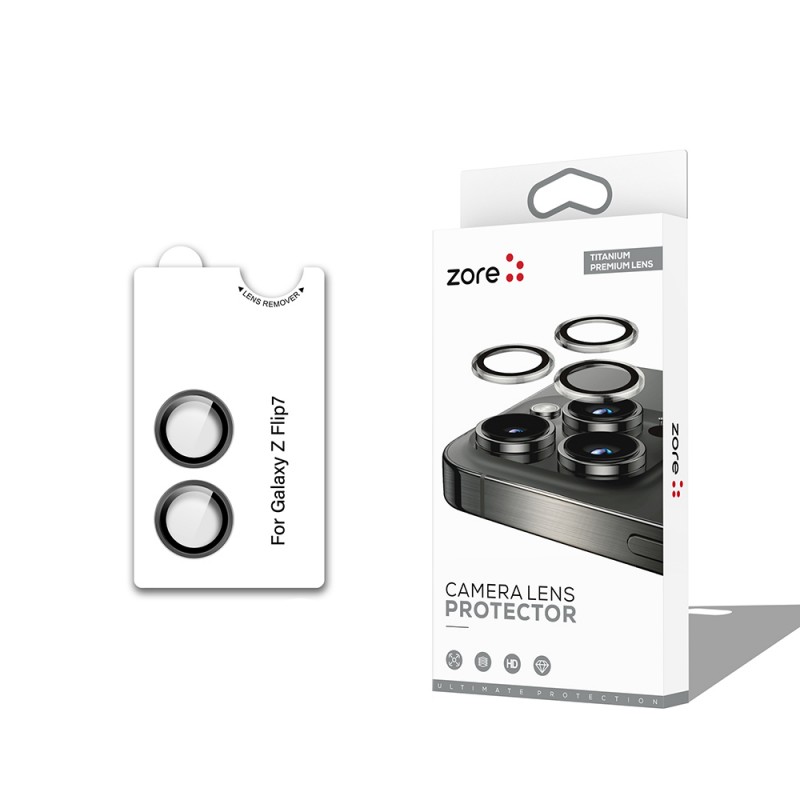 Bal-z Galaxy Z Flip 7  CL-12 Premium Safir Parmak İzi Bırakmayan Anti-Reflective Kamera Lens Koruyucu