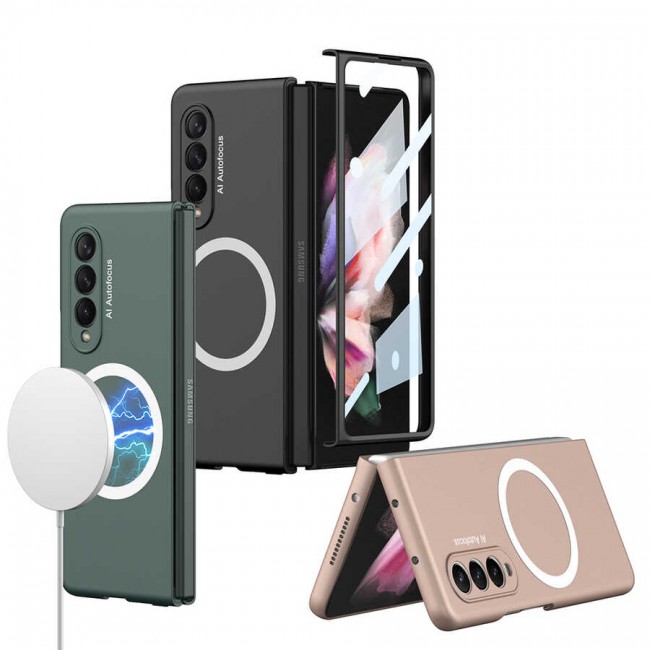 Galaxy Z Fold 3 Kılıf Wireless Şarj Özellikli Zore Kıpta Magsafe Kapak Galaxy Z Fold 3 Kılıf Wireless Şarj Özellikli Zore Kıpta Magsafe Kapak