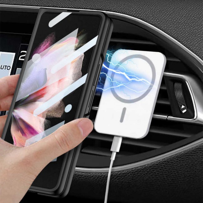 Galaxy Z Fold 3 Kılıf Wireless Şarj Özellikli Zore Kıpta Magsafe Kapak Galaxy Z Fold 3 Kılıf Wireless Şarj Özellikli Zore Kıpta Magsafe Kapak