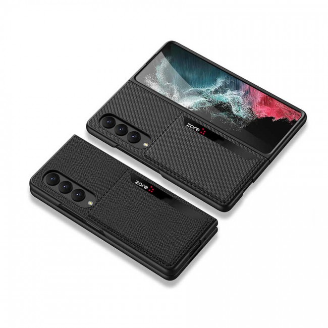 Galaxy Z Fold 4 Kılıf Karbonfiber Arka Yüzey Zore Kartlıklı Kıpta Silikon Kapak Galaxy Z Fold 4 Kılıf Karbonfiber Arka Yüzey Zore Kartlıklı Kıpta Silikon Kapak