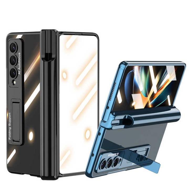 Galaxy Z Fold 4 Kılıf Zore Kıpta Standlı Kalem Bölmeli Kapak