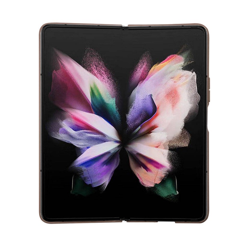 Bal-z Galaxy Z Fold 5 Kılıf Guess Orjinal Lisanslı PU Deri Taşlı Üçgen Logo 4G Desenli Strass Kapak