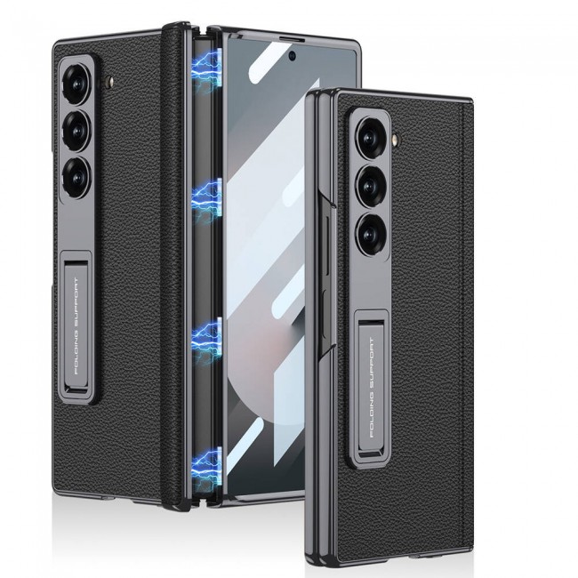 Galaxy Z Fold 6 Kılıf Deri Standlı Zore Kıpta Premium Kılıf Galaxy Z Fold 6 Kılıf Deri Standlı Zore Kıpta Premium Kılıf