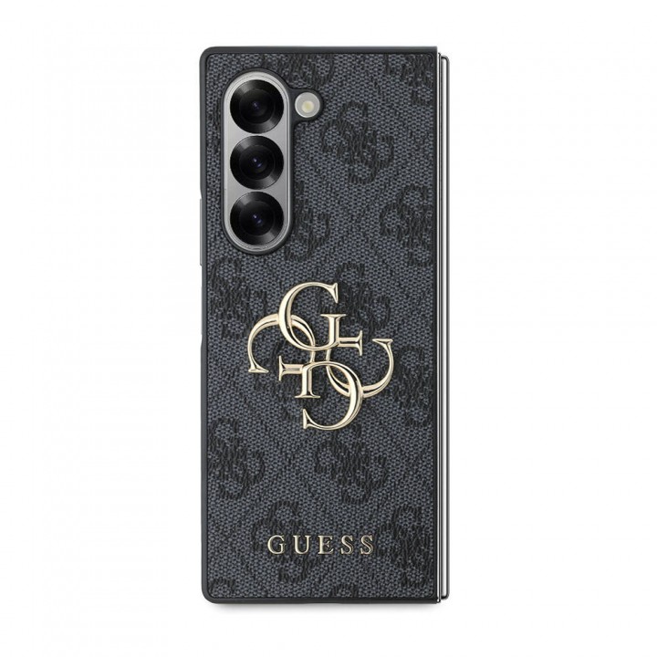 Galaxy Z Fold 6 Kılıf Guess Orjinal Lisanslı Leather Metal Logo Kapak