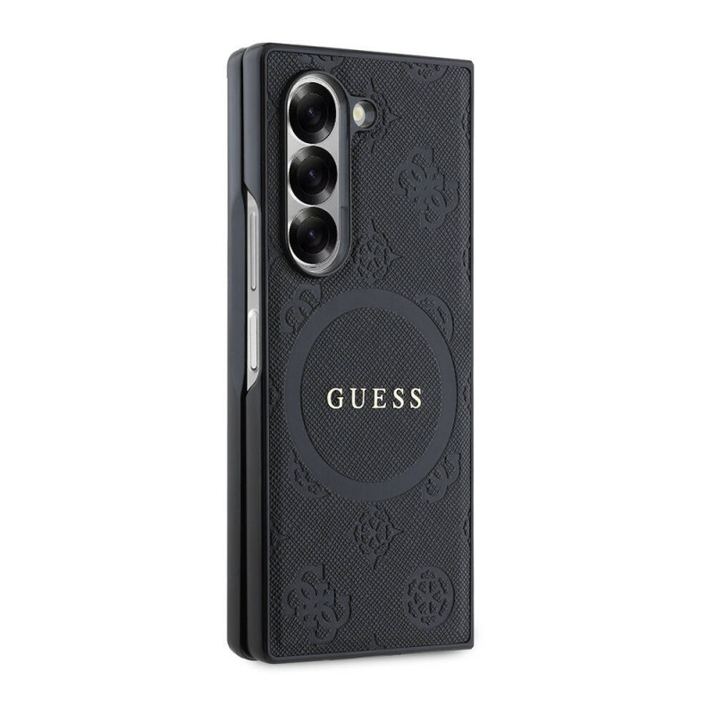 Bal-z Galaxy Z Fold 6 Kılıf Guess Orjinal Lisanslı M-safe Şarj Özellikli Saffiano Metal Logo Kapak