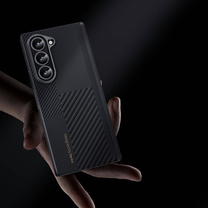 Bal-z Galaxy Z Fold 6 Kılıf Karbon Fiber Benks Montage ArmorAir Kevlar Kapak