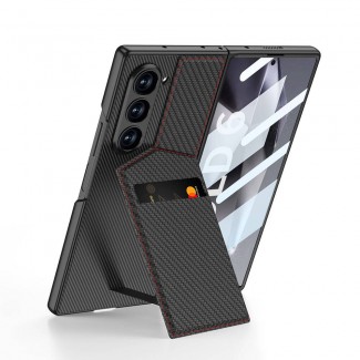 Galaxy Z Fold 6 Kılıf Karbon Fiber Kartlıklı Zore Kıpta Dik Açılan Kartlıklı Kapak Galaxy Z Fold 6 Kılıf Karbon Fiber Kartlıklı Zore Kıpta Dik Açılan Kartlıklı Kapak