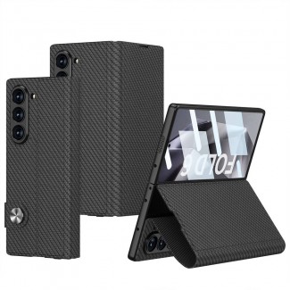 Galaxy Z Fold 6 Kılıf Karbon Fiber Tasarımlı Magnetik Tokalı Kartlıklı Zore Kıpta Zegna Kapak Galaxy Z Fold 6 Kılıf Karbon Fiber Tasarımlı Magnetik Tokalı Kartlıklı Zore Kıpta Zegna Kapak