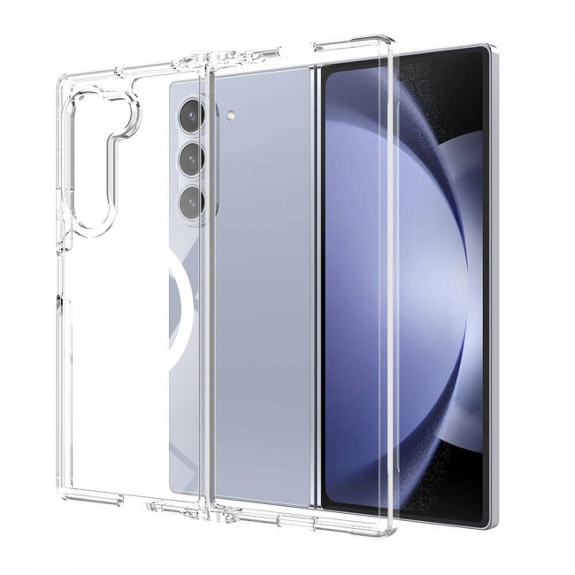 Galaxy Z Fold 6 Kılıf Magsafe Şarj Özellikli Şeffaf Sert PC Zore Embos Kapak Galaxy Z Fold 6 Kılıf Magsafe Şarj Özellikli Şeffaf Sert PC Zore Embos Kapak