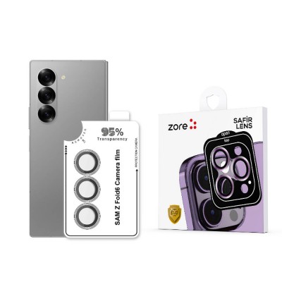 Bal-z Galaxy Z Fold 6 Zore CL-11 Safir Parmak İzi Bırakmayan Anti-Reflective Kamera Lens Koruyucu