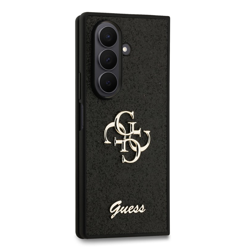 Bal-z Galaxy Z Fold 7 Kılıf Guess Orjinal Lisanslı 4G Büyük Metal Logolu Glitter Kapak