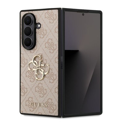 Bal-z Galaxy Z Fold 7 Kılıf Guess Orjinal Lisanslı PU Deri Büyük Metal Logo Dizaynlı Kapak