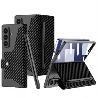 Galaxy Z Fold 7 Kılıf Kamera Korumalı Karbon Tasarımlı Zore Kıpta Kalem Bölmeli Fest Kapak Galaxy Z Fold 7 Kılıf Kamera Korumalı Karbon Tasarımlı Zore Kıpta Kalem Bölmeli Fest Kapak