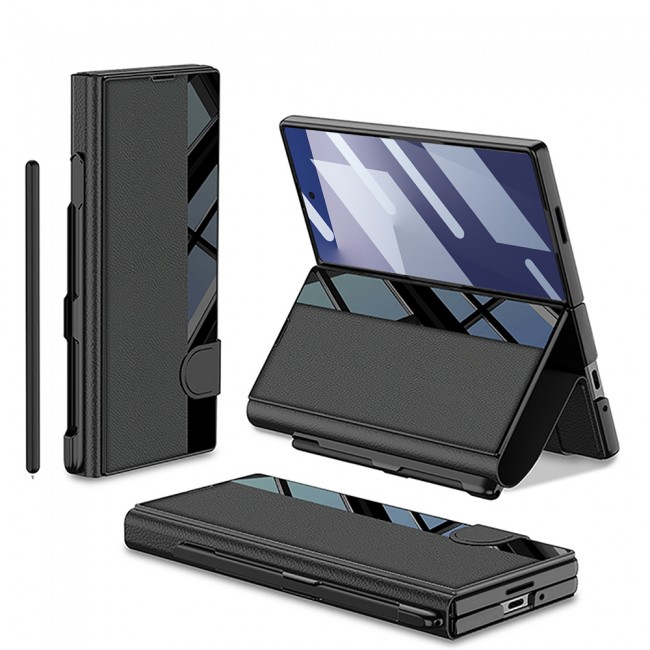 Galaxy Z Fold 7 Kılıf Kamera Korumalı Zore Kıpta Aynalı Kalem Bölmeli Fest Kapak Galaxy Z Fold 7 Kılıf Kamera Korumalı Zore Kıpta Aynalı Kalem Bölmeli Fest Kapak